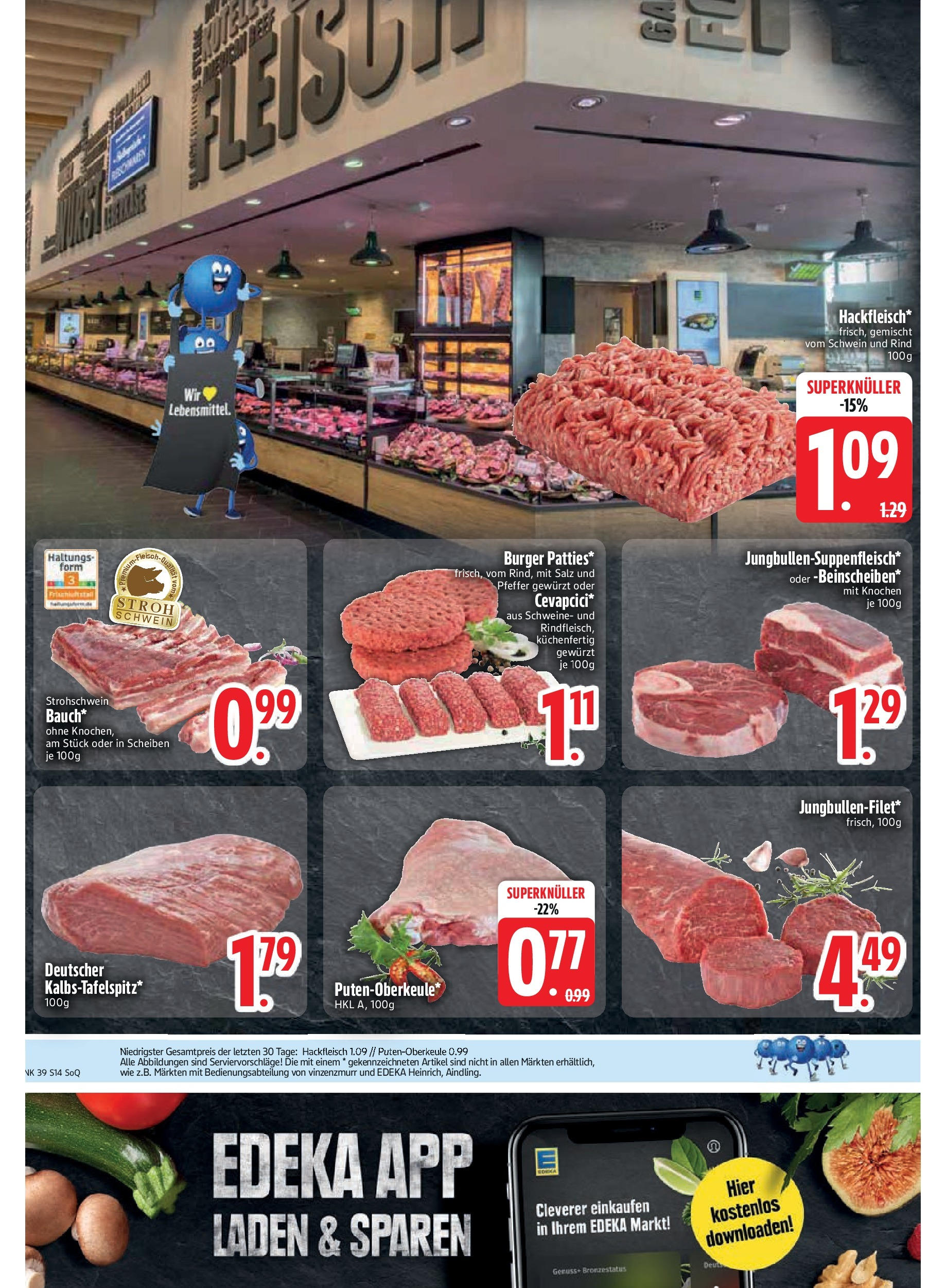 Edeka prospekt Vilgertshofen-Issing (ab 21.09.2025) » Angebote Online | Seite: 16 | Produkte: Cevapcici, Salz, Pfeffer, Hackfleisch Edeka prospekt Vilgertshofen-Issing (ab 21.09.2025) » Angebote Online | Seite: 16 | Produkte: Cevapcici, Salz, Pfeffer, Hackfleisch
