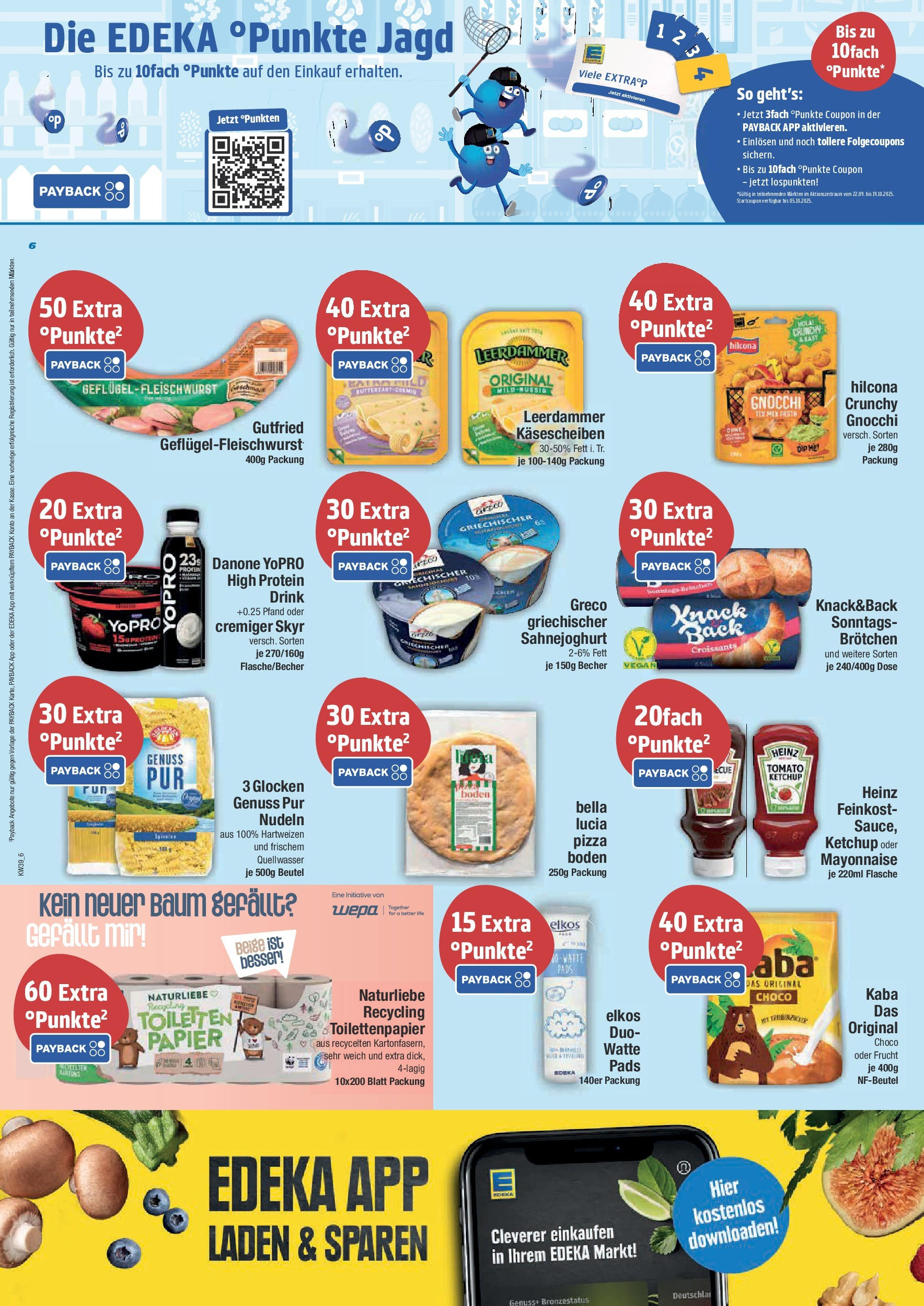 Edeka prospekt Weißenburg	 (ab 21.09.2025) » Angebote Online | Seite: 6 | Produkte: Skyr, Pizza, Ketchup, Toilettenpapier