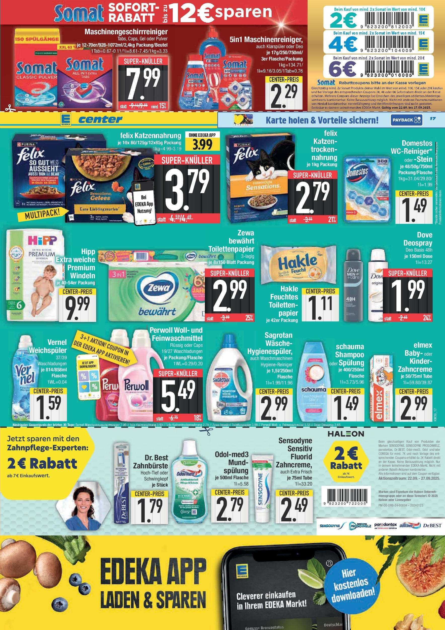 Edeka prospekt Weißenburg	 (ab 21.09.2025) » Angebote Online | Seite: 21 | Produkte: Deodorant, Zahnbürste, Klarspüler, Deospray