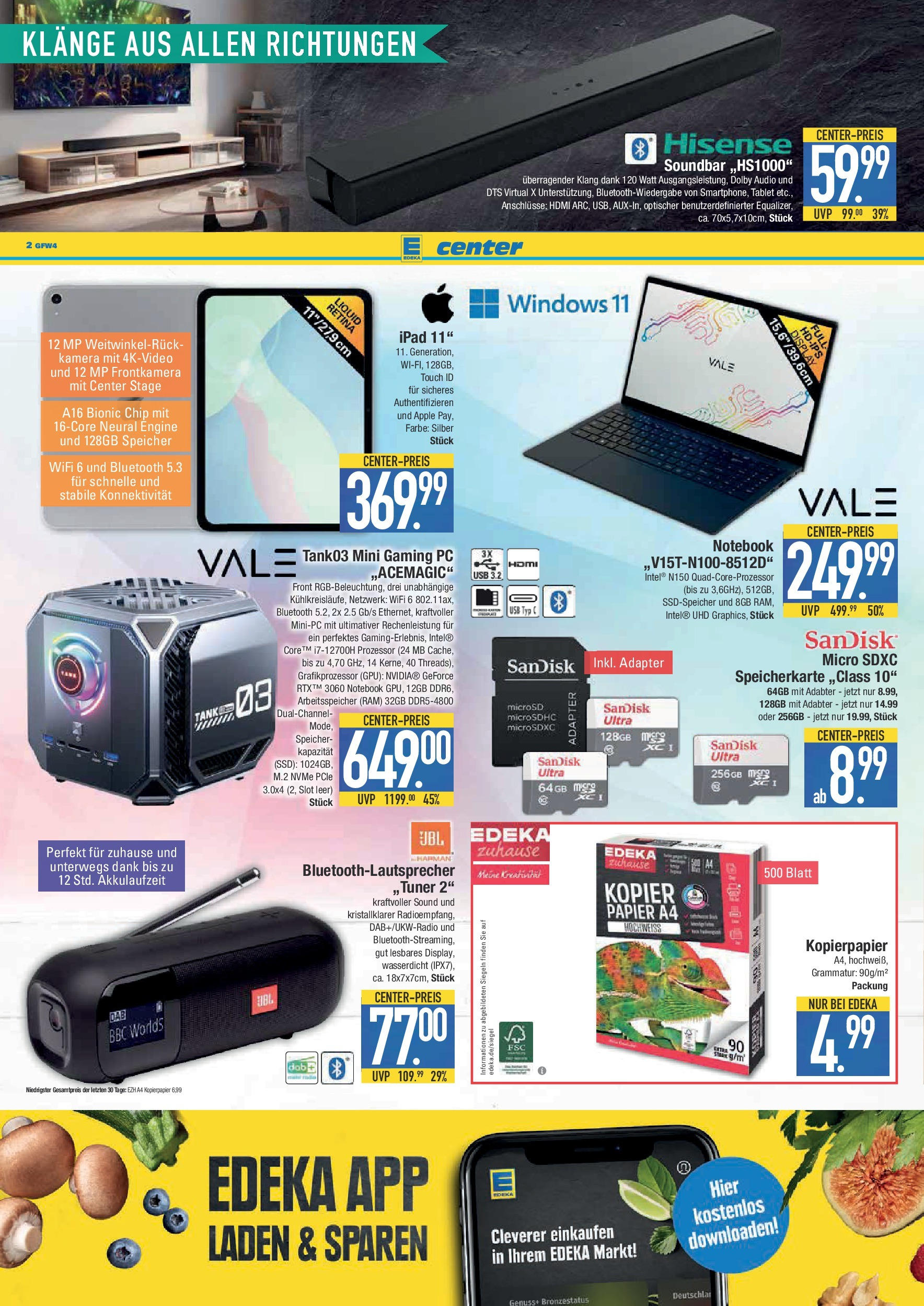 Edeka prospekt Weißenburg	 (ab 21.09.2025) » Angebote Online | Seite: 18 | Produkte: Kamera, USB, Hisense, Notebook