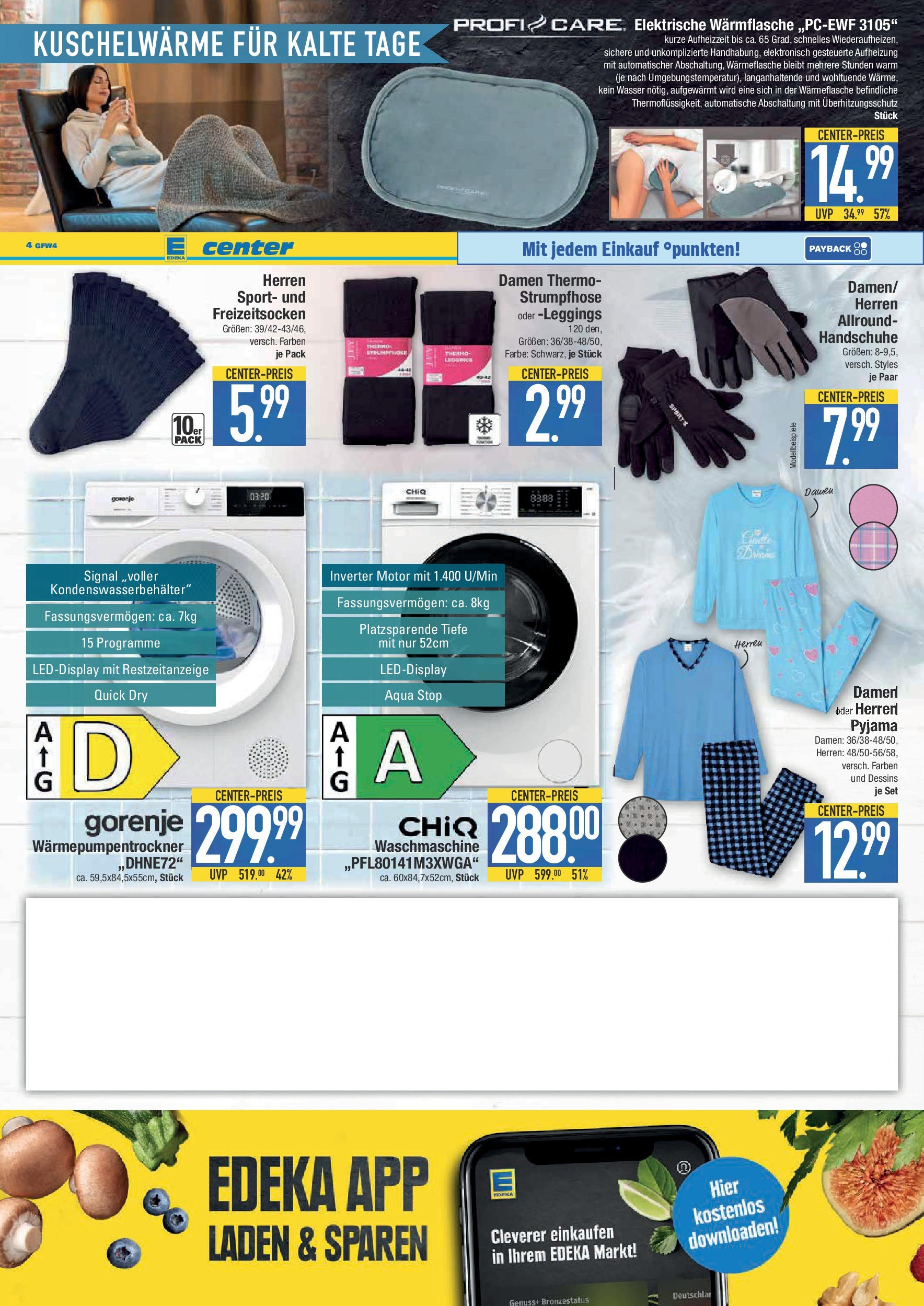 Edeka prospekt Weißenburg	 (ab 21.09.2025) » Angebote Online | Seite: 20 | Produkte: Gorenje, Waschmaschine, Pyjama, Handschuhe