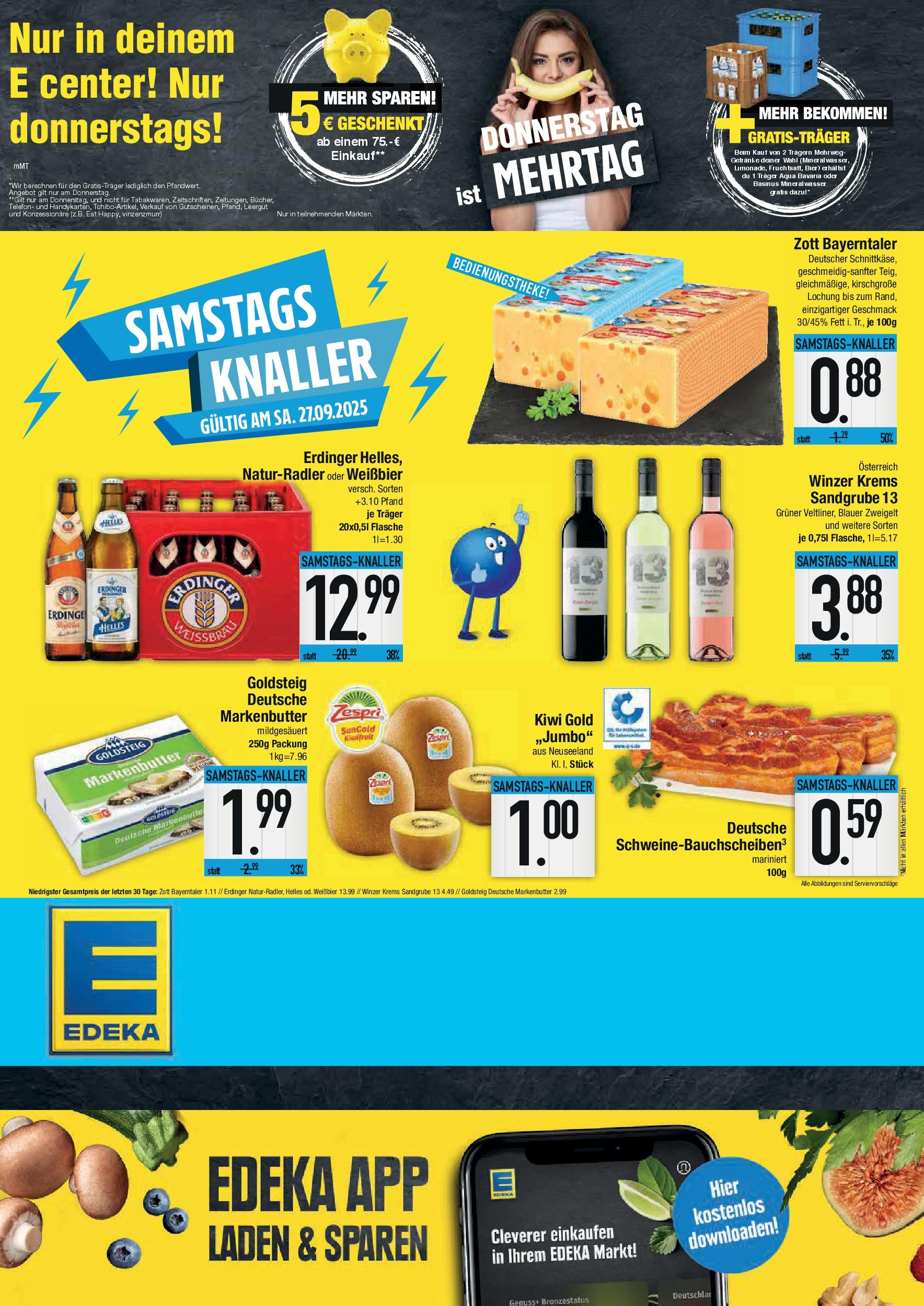 Edeka prospekt Weißenburg	 (ab 21.09.2025) » Angebote Online | Seite: 24 | Produkte: Erdinger, Mineralwasser, Kiwi, Telefon