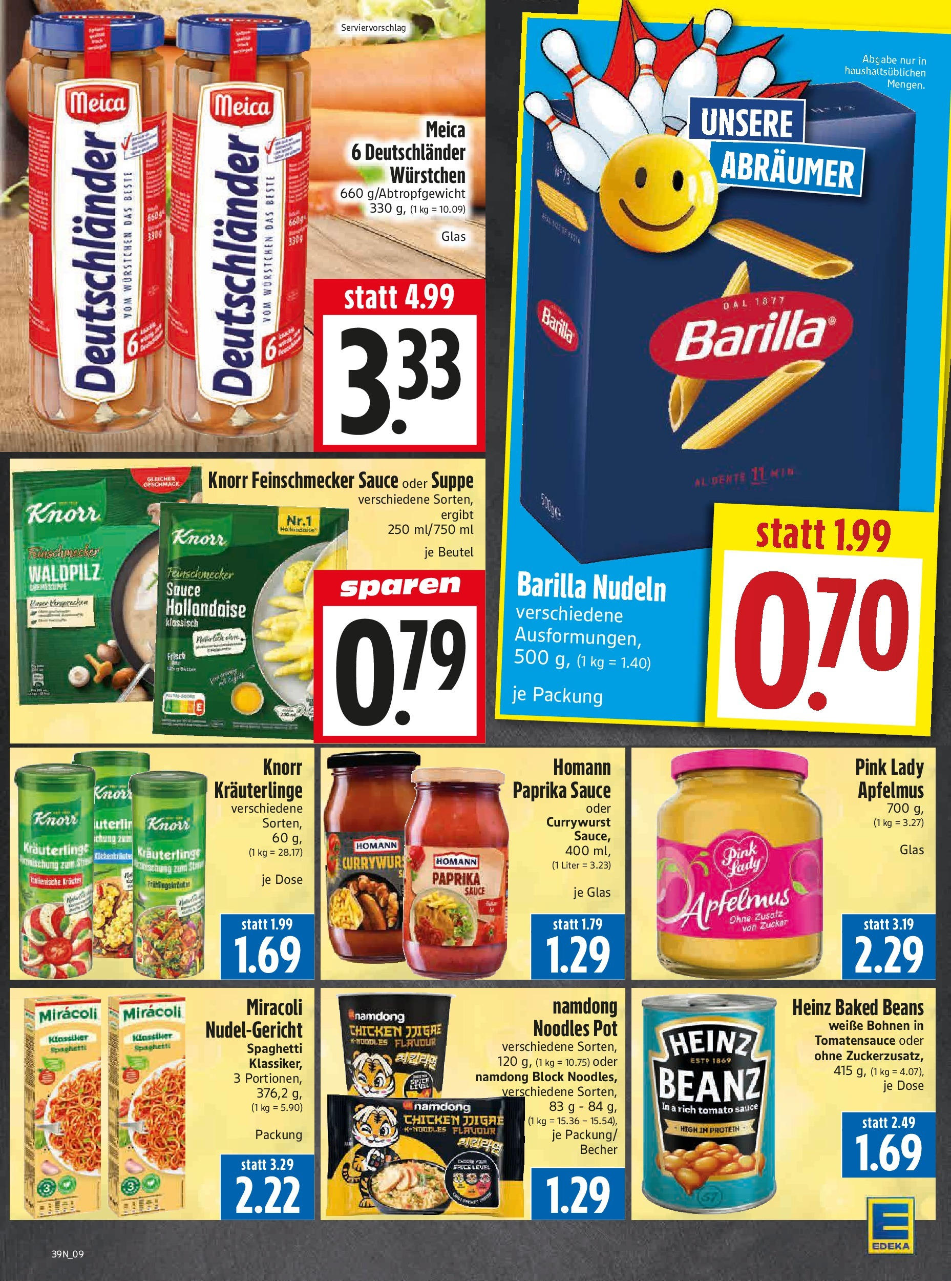 Entdecke - Edeka Hahner: Wochenangebote (ab 21.09.2025) zum Blättern | Seite: 11 | Produkte: Barilla, Paprika, Zucker, Nudeln
