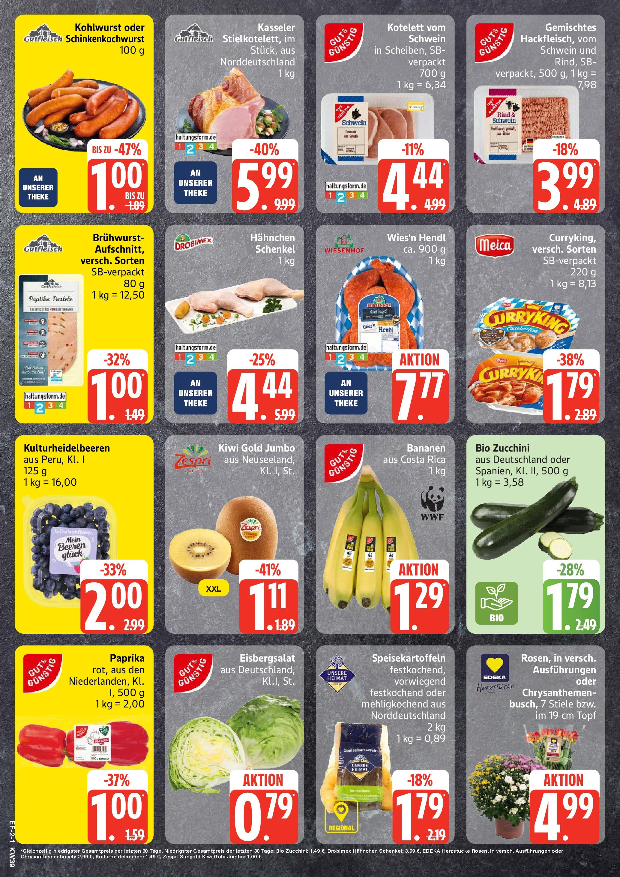 Edeka prospekt Hamburg	 (ab 21.09.2025) » Angebote Online | Seite: 2 | Produkte: Theke, Bananen, Meica, Paprika