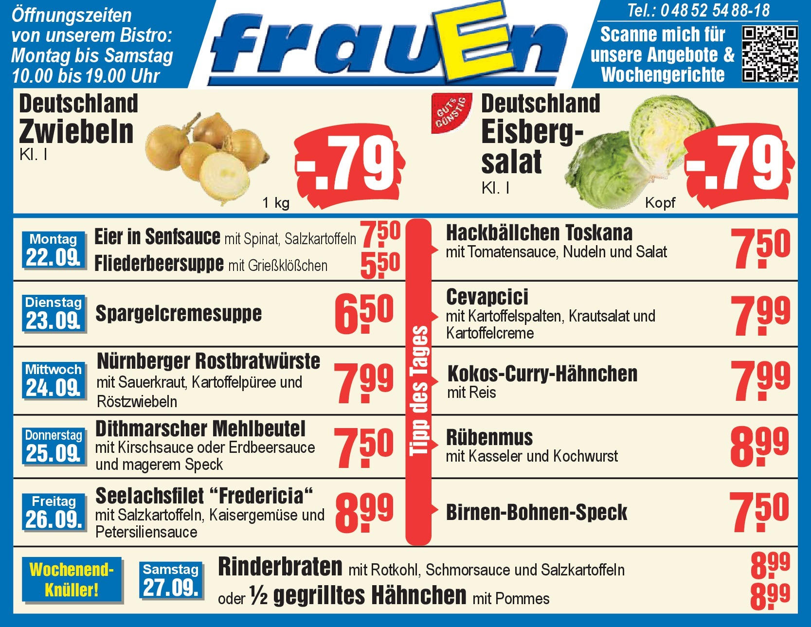 Edeka prospekt Heide	 (ab 21.09.2025) » Angebote Online | Seite: 1 | Produkte: Rinderbraten, Hahnchen, Eier, Reis