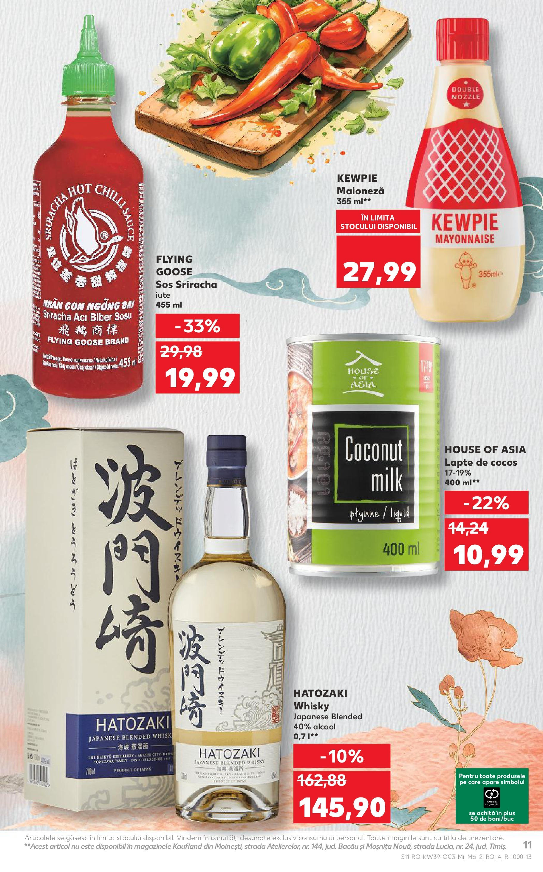 Catalog Kaufland - Deva 24.09.2025 - Revista si Oferta | Pagină: 11 | Produse: Liqueur, Lapte, Maioneză, Sos