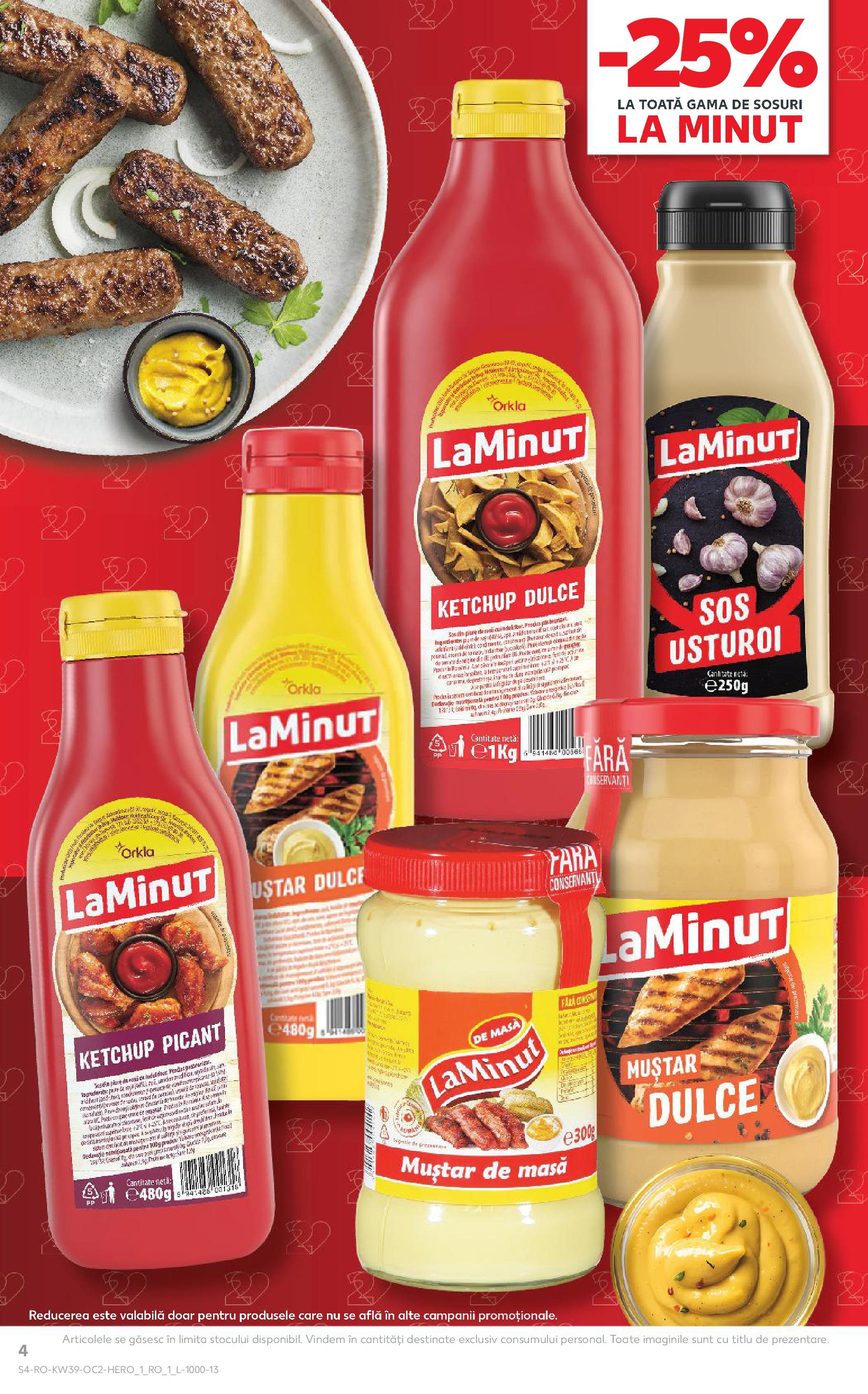 Catalog Kaufland - Bucureşti 24.09.2025 - Revista si Oferta | Pagină: 4 | Produse: Masă, Roșii, Muștar, Usturoi