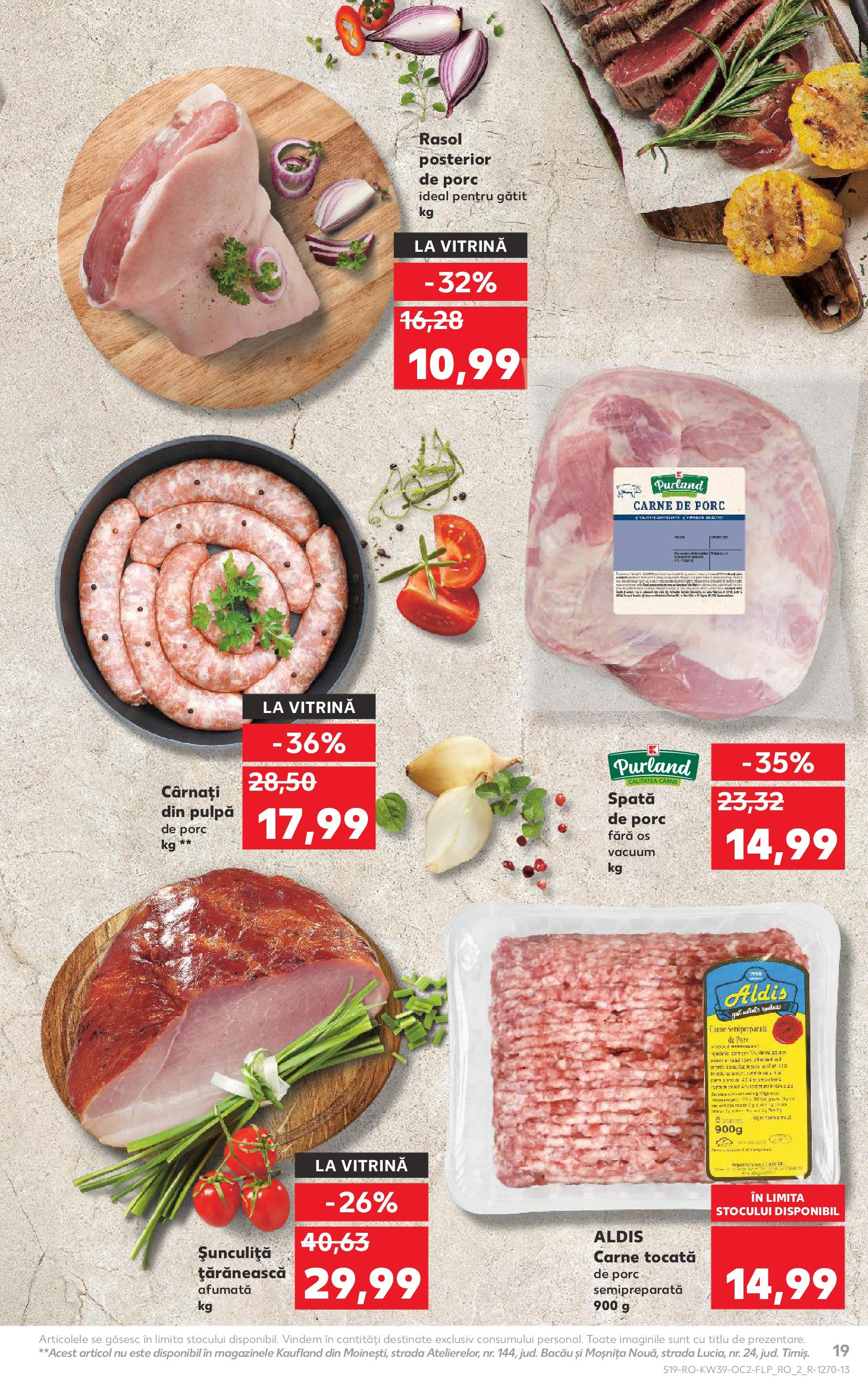 Catalog Kaufland - Codlea 24.09.2025 - Revista si Oferta | Pagină: 19 | Produse: Vitrină, Carne tocată, Rasol, Cârnați
