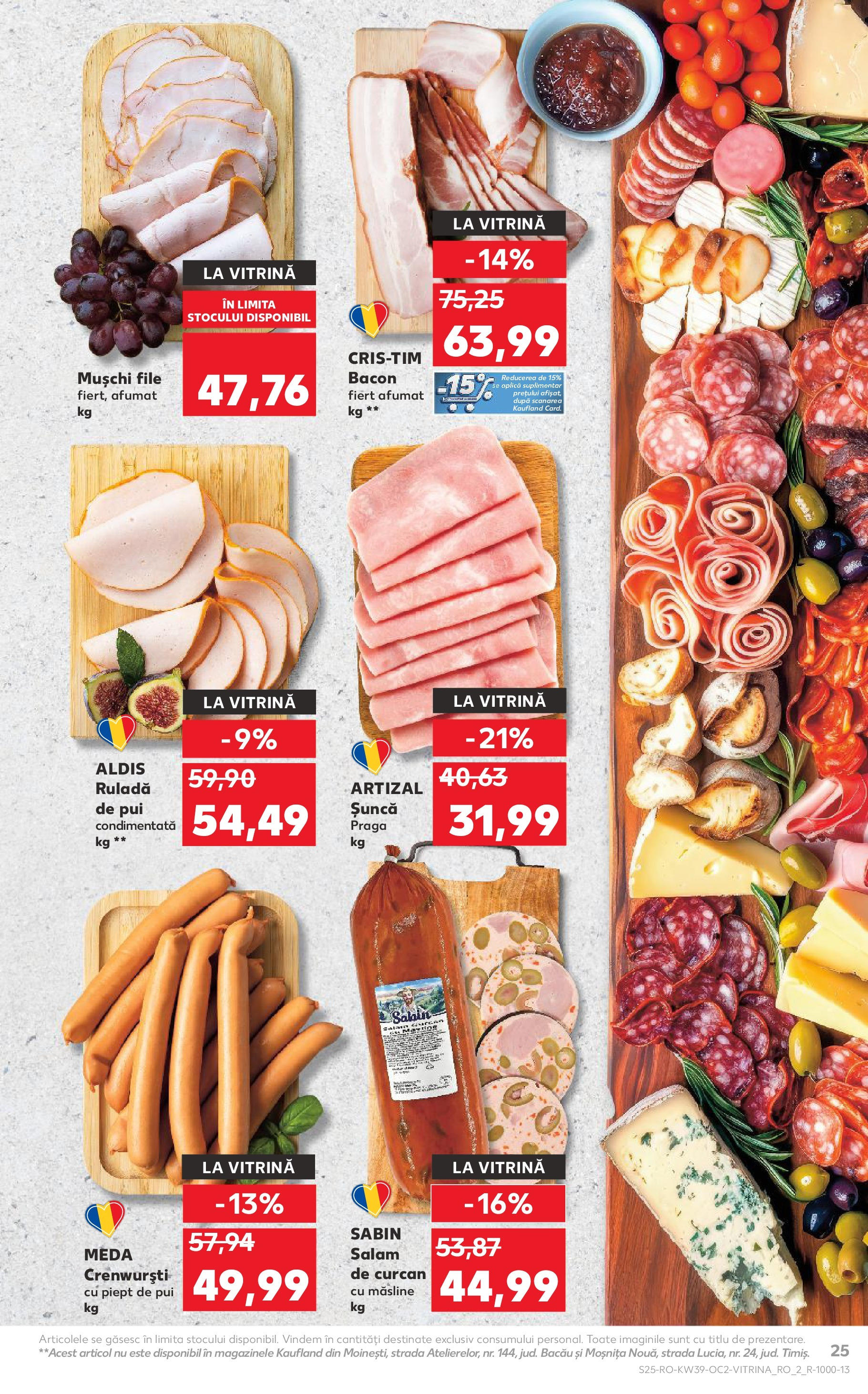 Catalog Kaufland - Bucureşti 24.09.2025 - Revista si Oferta | Pagină: 25 | Produse: Hacıyatmaz Kedi Oyuncağı, Vitrină, Bacon, Șuncă