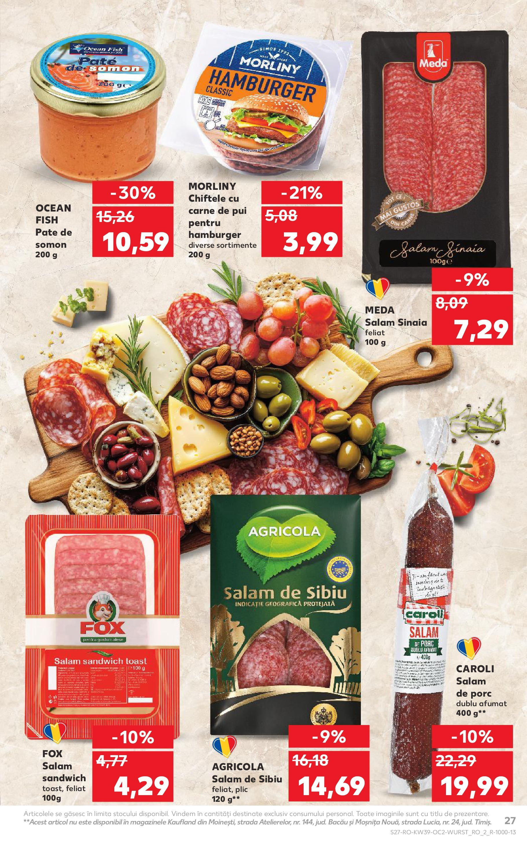 Catalog Kaufland - Bucureşti 24.09.2025 - Revista si Oferta | Pagină: 27 | Produse: Hacıyatmaz Kedi Oyuncağı, Salam, Carne De Pui, Chiftele