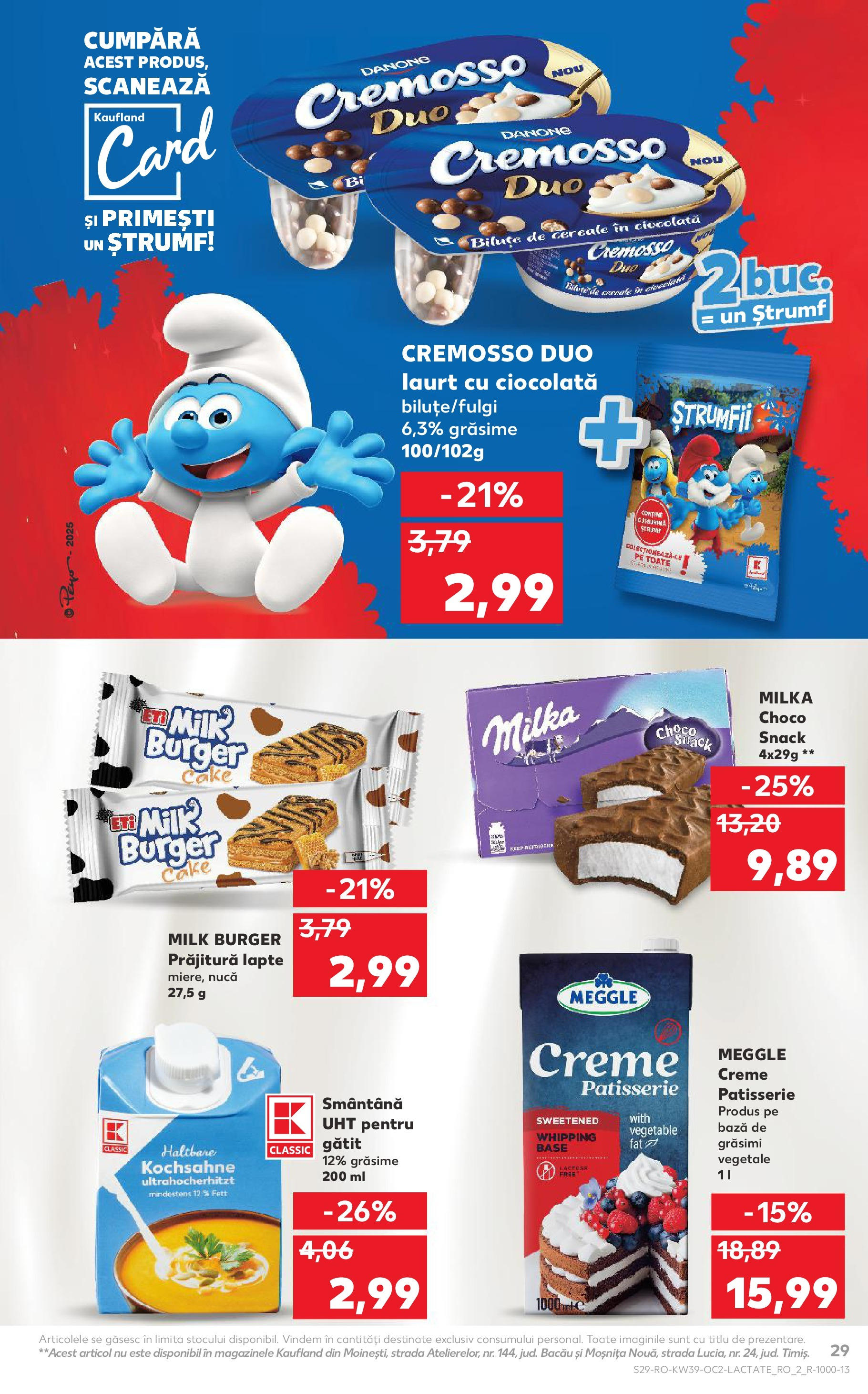 Catalog Kaufland - Bucureşti 24.09.2025 - Revista si Oferta | Pagină: 29 | Produse: Prăjitură, Ciocolată, Cereale, Burger