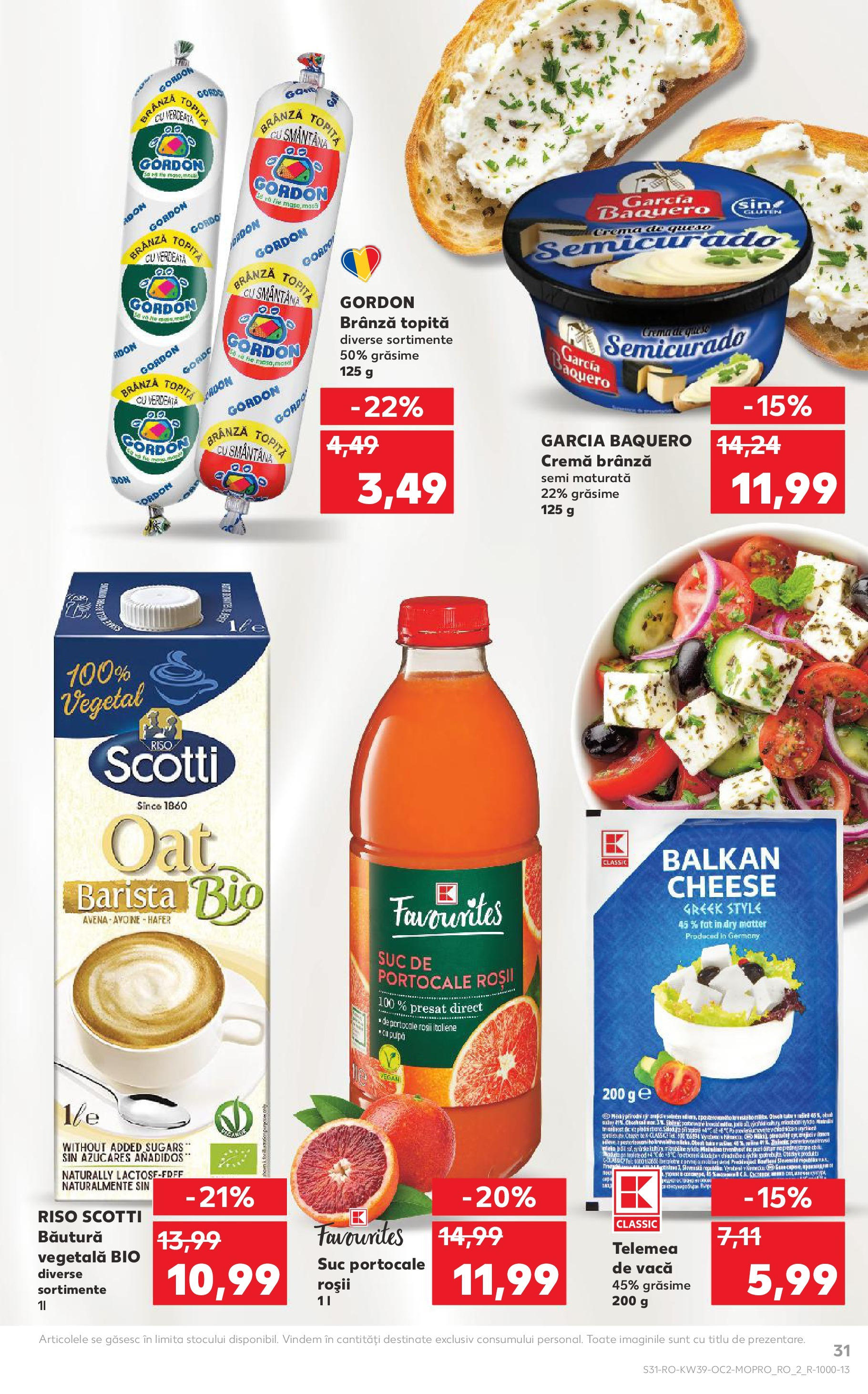 Catalog Kaufland - Bucureşti 24.09.2025 - Revista si Oferta | Pagină: 31 | Produse: Masă, Cremă, Portocale, Roșii