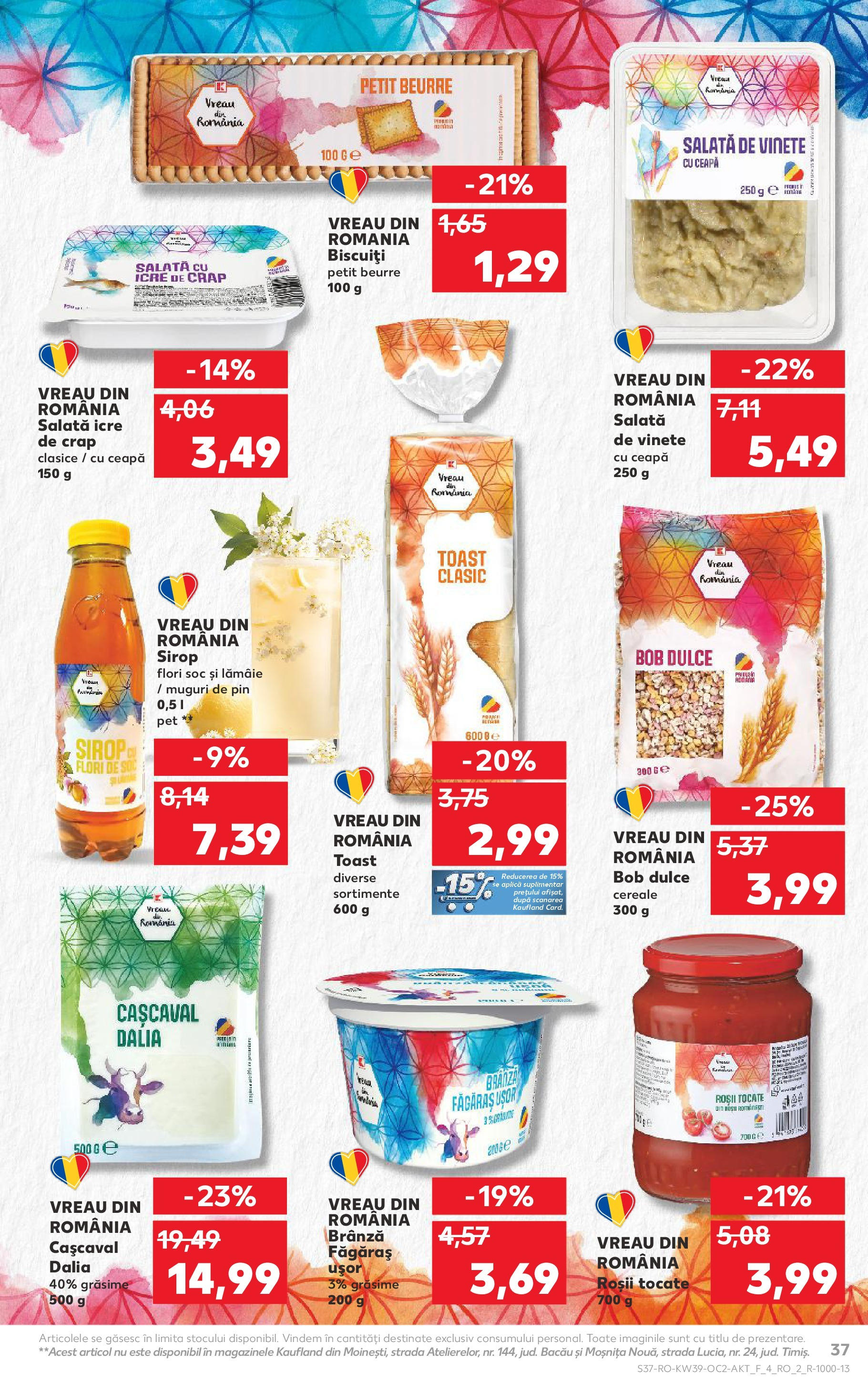 Catalog Kaufland - Bucureşti 24.09.2025 - Revista si Oferta | Pagină: 37 | Produse: Cașcaval, Brânză, Cereale, Sirop