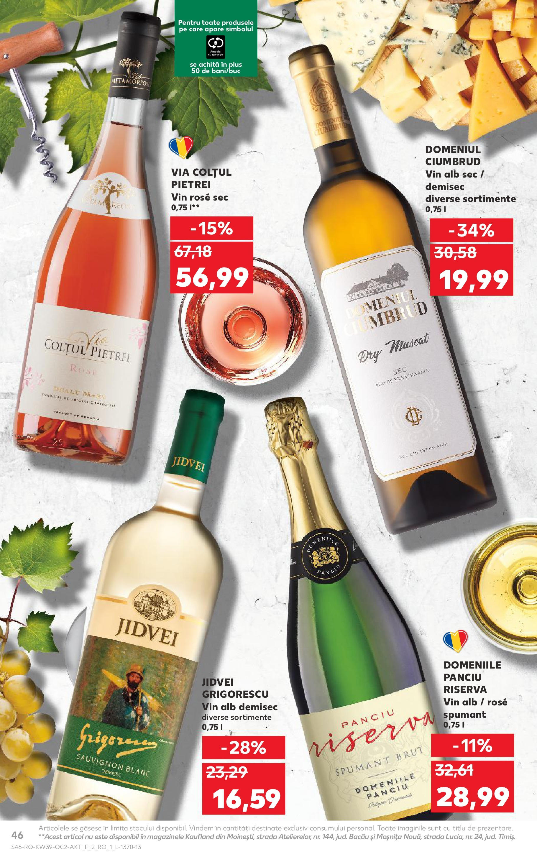 Catalog Kaufland - Codlea 24.09.2025 - Revista si Oferta | Pagină: 46 | Produse: Bol, Vin