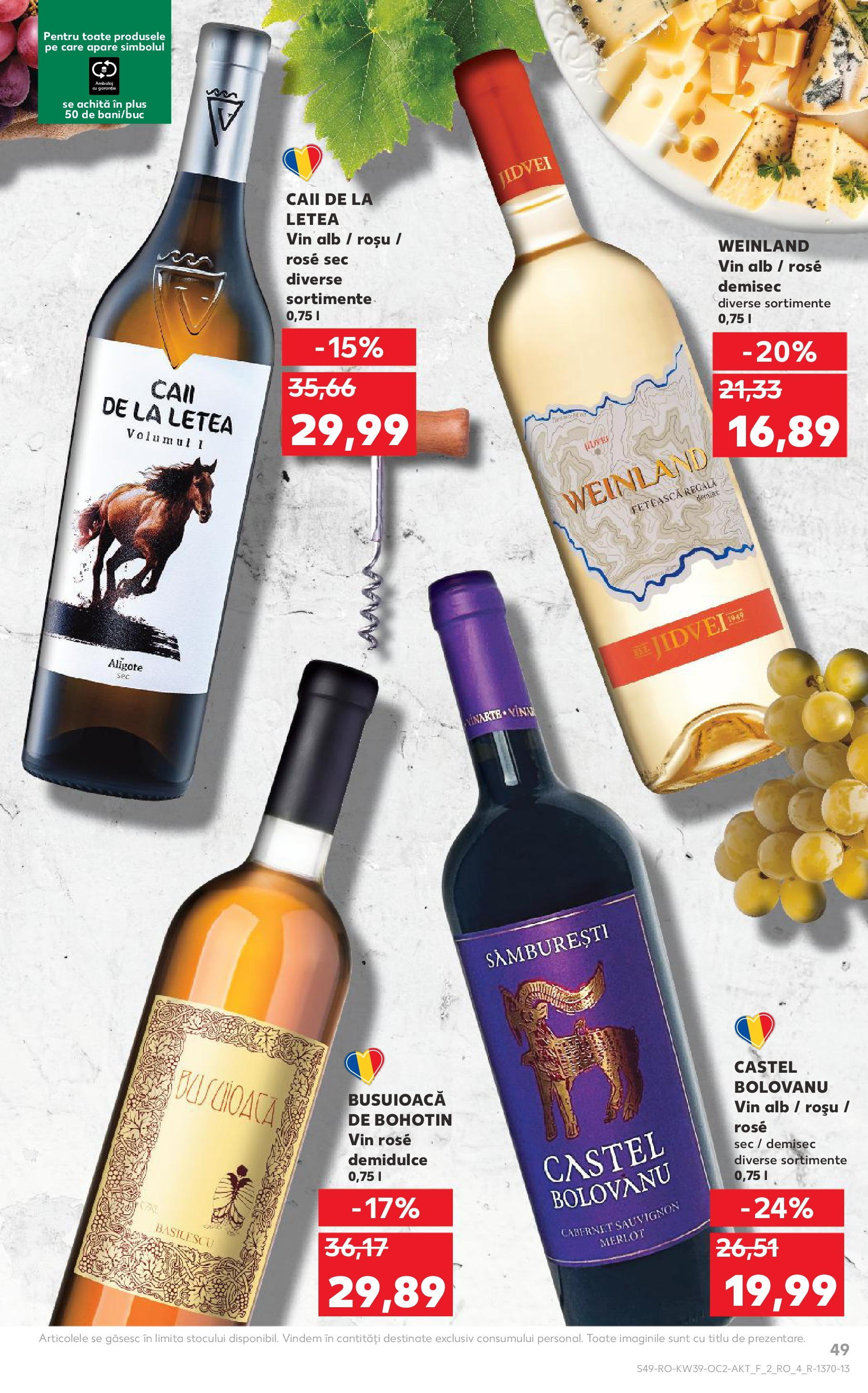 Catalog Kaufland - Codlea 24.09.2025 - Revista si Oferta | Pagină: 49 | Produse: Vin