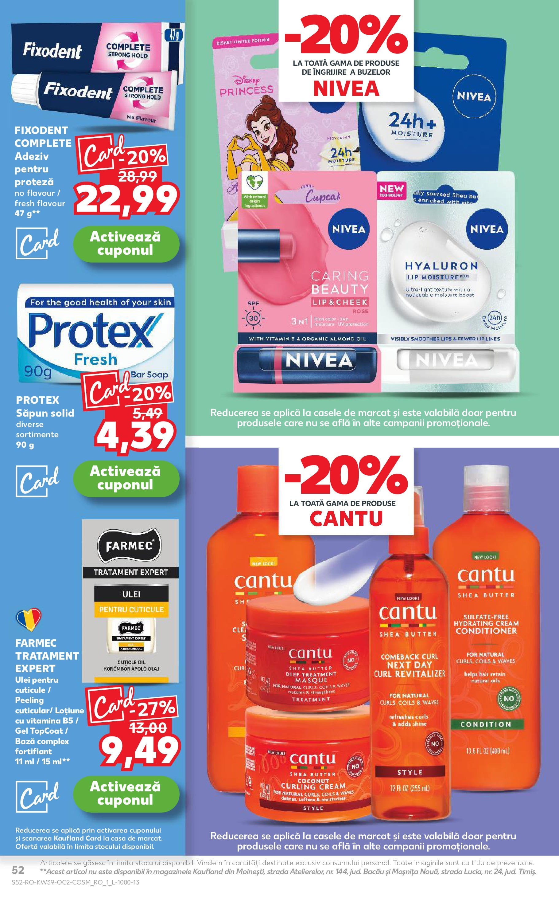 Catalog Kaufland - Bucureşti 24.09.2025 - Revista si Oferta | Pagină: 52 | Produse: Delgeç, Săpun solid, Peeling, Adeziv
