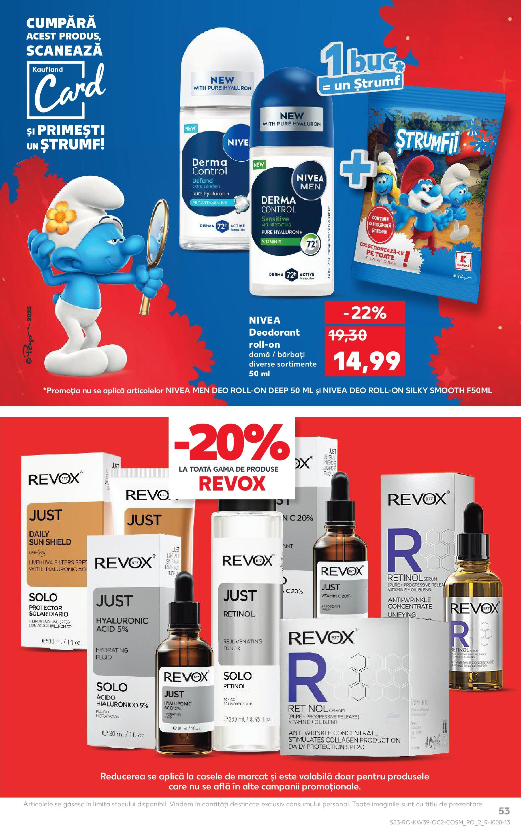 Catalog Kaufland - Bucureşti 24.09.2025 - Revista si Oferta | Pagină: 53 | Produse: Serum, Toner, Deodorant