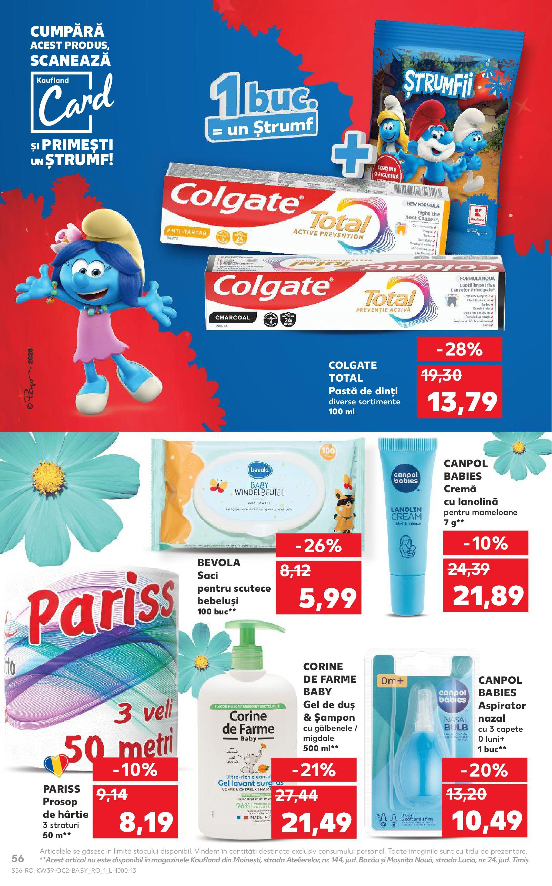 Catalog Kaufland - Bucureşti 24.09.2025 - Revista si Oferta | Pagină: 56 | Produse: Duș, Șampon, Cremă, Paste