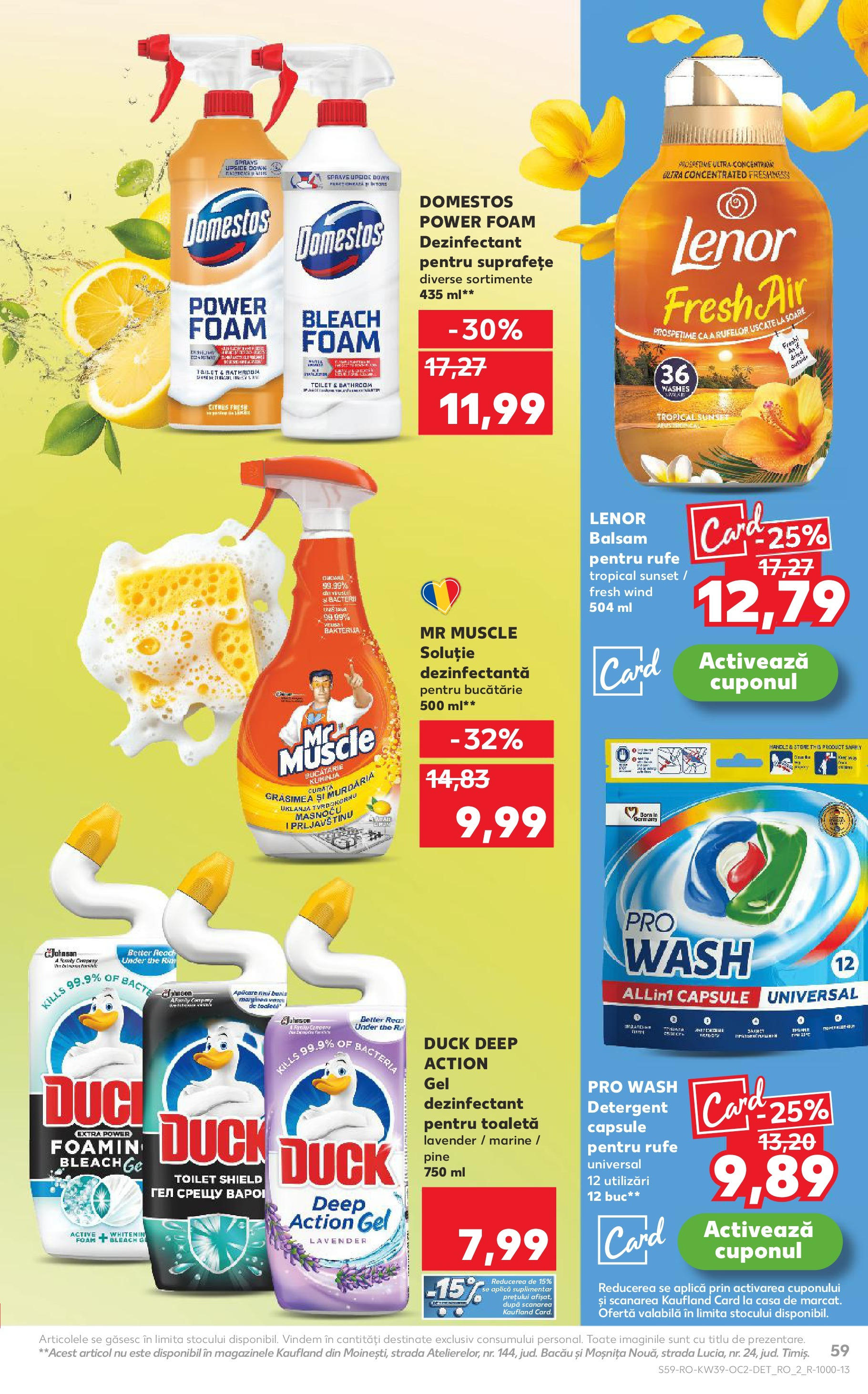 Catalog Kaufland - Bucureşti 24.09.2025 - Revista si Oferta | Pagină: 59 | Produse: Toaletă, Balsam, Detergent, Sare