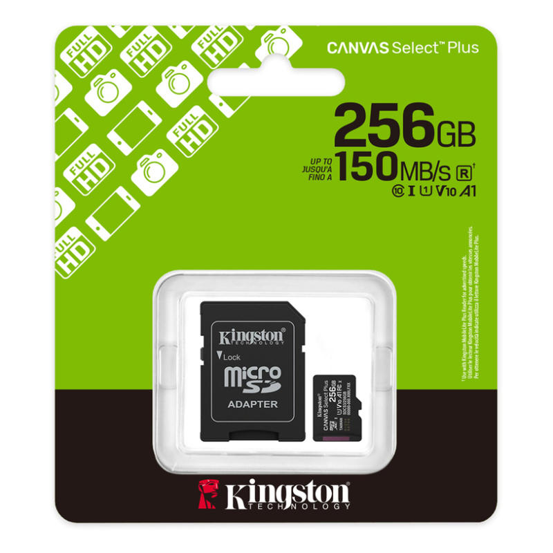 Карта памет KINGSTON SDCS3/256GB КЛАС 10, UHS-I,U1,V10,A1