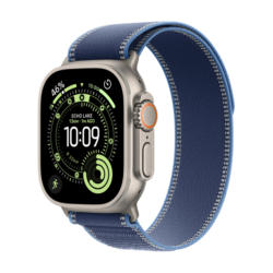 Смарт часовник APPLE WATCH ULTRA 3 CELL NATURAL TITANIUM BLUE TRAIL LOOP M/L MEWU4 49 MM, GPS, WLAN, ПУЛСОМЕР, SPO2