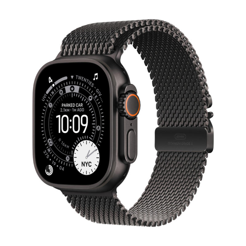 Смарт часовник APPLE WATCH ULTRA 3 CELL BLACK TITANIUM BLACK TIT MIL LOOP/M MF1Q4 49 MM, GPS, WLAN, ПУЛСОМЕР, SPO2