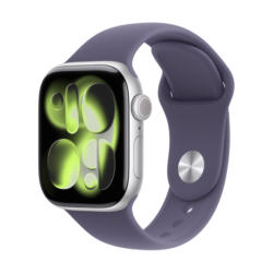 Смарт часовник APPLE WATCH S11 SILVER ALUMIN CASE PURPLE FOG SPORT BAND S/M MEU6 42 MM, GPS, WLAN, ПУЛСОМЕР, SPO2