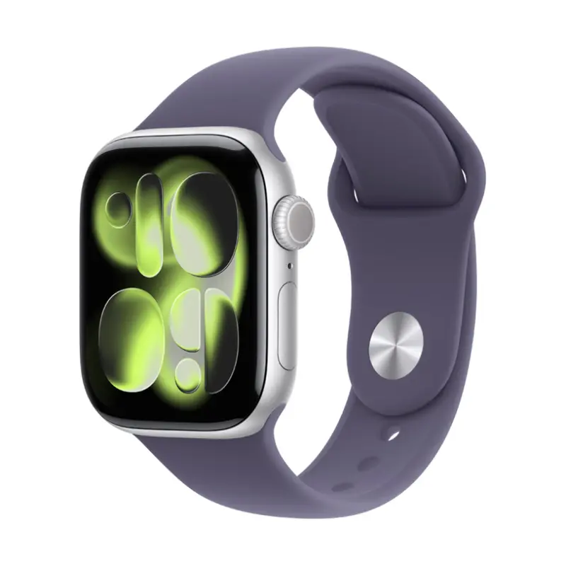 Смарт часовник APPLE WATCH S11 SILVER ALUMIN CASE PURPLE FOG SPORT BAND S/M MEU6 42 MM, GPS, WLAN, ПУЛСОМЕР, SPO2