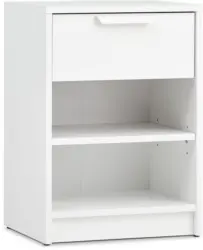 JYSK Нощно шкафче JENSLEV 1 чекмедже бяло