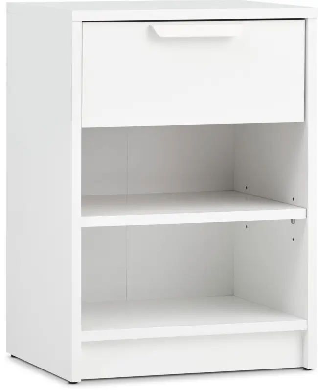 JYSK Нощно шкафче JENSLEV 1 чекмедже бяло