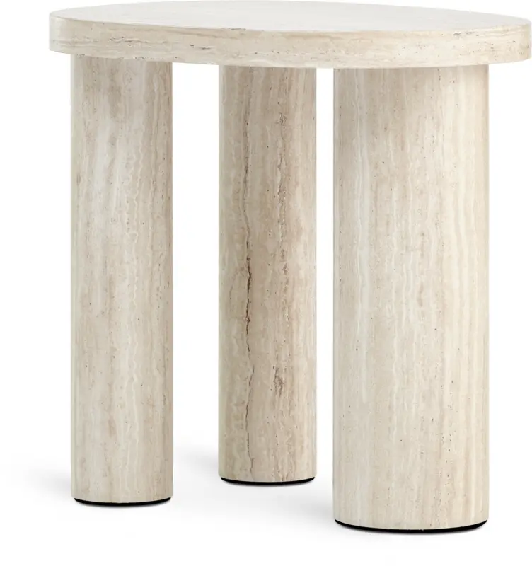 JYSK Масичка LUNDEBORG 38x50 цвят травертин