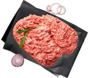 Кайма от свинско месо от свежата витрина