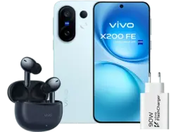 VIVO X200 FE 5G inkl. VIVO TWS 3e Kopfhörer & 90 Watt Charger 256 GB, Blue Breeze, Dual SIM