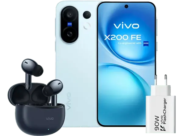 VIVO X200 FE 5G inkl. VIVO TWS 3e Kopfhörer & 90 Watt Charger 256 GB, Blue Breeze, Dual SIM