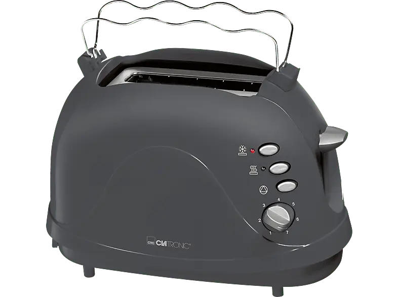 Clatronic TA3565 Toaster (Grau, 700 Watt, Schlitze: 2)
