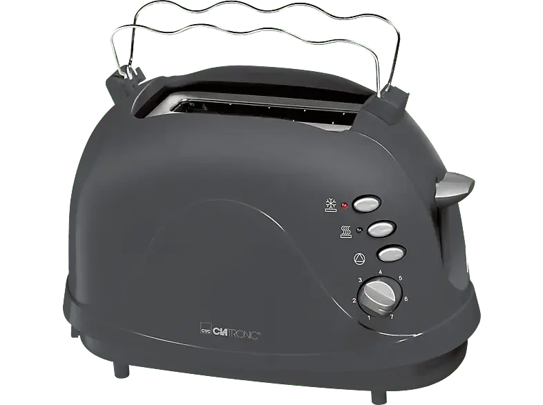 Clatronic TA3565 Toaster (Grau, 700 Watt, Schlitze: 2)