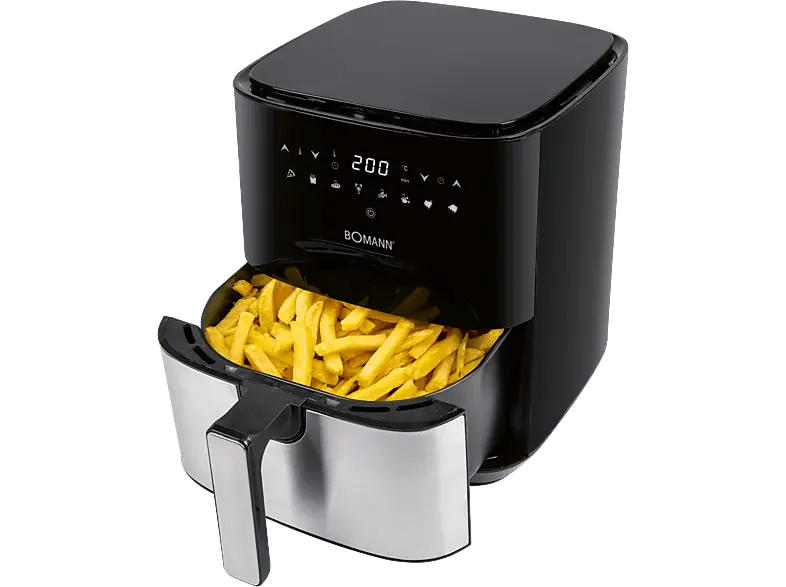 Bomann FR 6069 H CB Heißluft-Fritteuse (5 l, 1450 Watt, Silber)