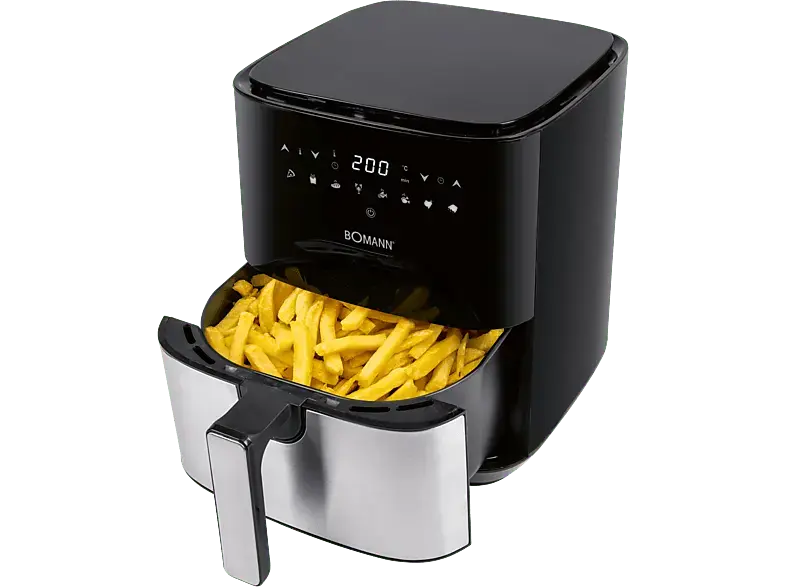 Bomann FR 6069 H CB Heißluft-Fritteuse (5 l, 1450 Watt, Silber)