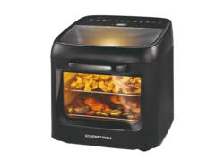 Gourmetmaxx 16409 Heißluftfritteuse mit Panoramadach 1,2 l, Schwarz