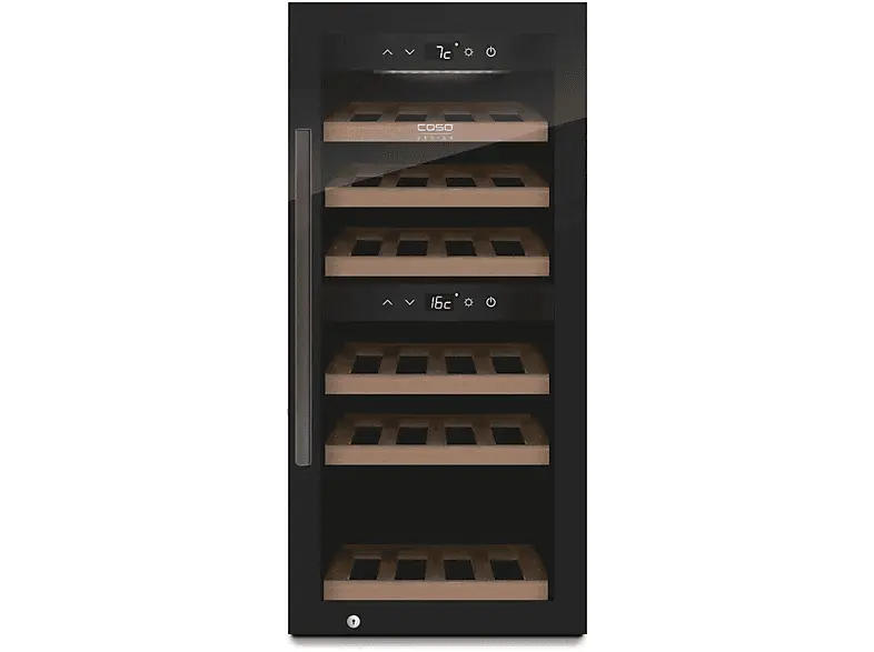 Caso 718 wine exclusive 24 smart Weinkühlschrank (136 kWh, EEK: G, Schwarz, Anzahl Flaschen: 24)