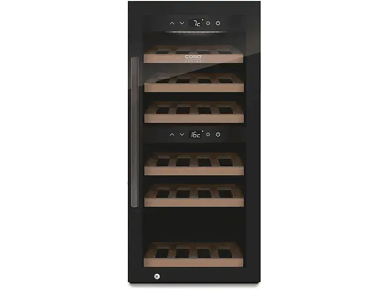 Caso 718 wine exclusive 24 smart Weinkühlschrank (136 kWh, EEK: G, Schwarz, Anzahl Flaschen: 24)