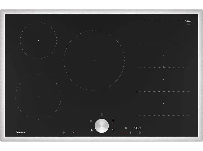 Neff T68STV4L0 Induktionskochfeld (802 mm breit, 5 Kochfelder, Glaskeramik, Autarkes Kochfeld)