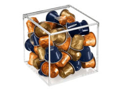 Nespresso Cube Kapselspender für 50 Kapseln, Kaspelaufbewahrung ,12.8 x 12.8 12.5 cm