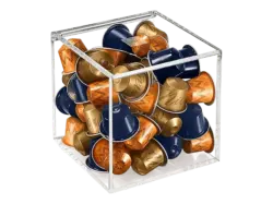 Nespresso Cube Kapselspender für 50 Kapseln, Kaspelaufbewahrung ,12.8 x 12.8 12.5 cm