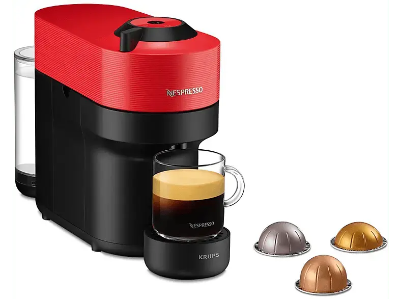 Krups XN9205 Vertuo Pop Nespresso-Maschine Cherry Red