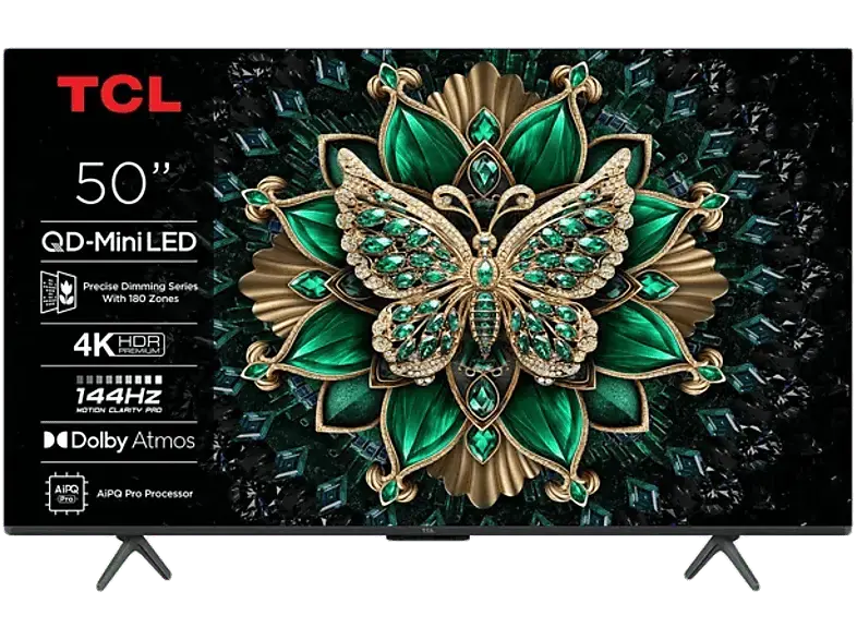 TCL 50C6K (2025) 50 Zoll 4K QD-Mini LED TV mit Google; QLED TV