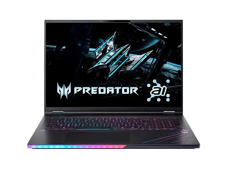 Acer Predator Helios 18 AI (PH18-73-97FE) mit 250 Hz Display RGB Tastaturbeleuchtung Notebook Zoll, WQXGA, Intel Core Ultra 9 Prozessor 275HX (36M Cache, up to 5.40 GHz), 64 GB RAM, Windows 11 Pro, GeForce RTX™ 5080, Abyssal Black