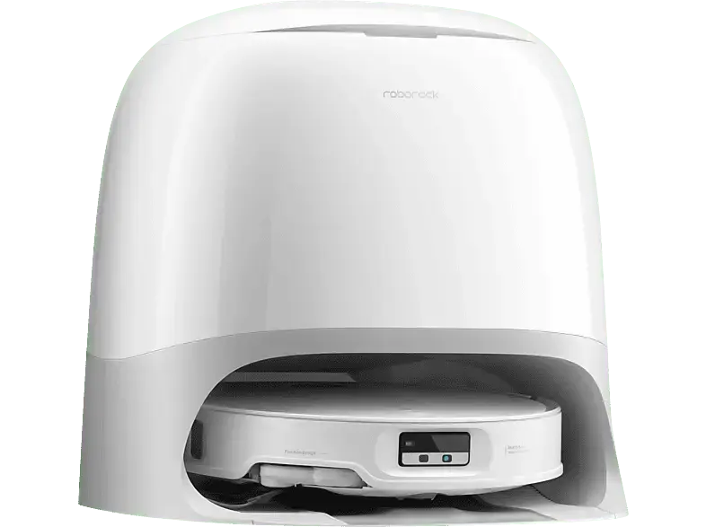 Roborock QRCX02-00 QREV Curvx Saug- und Wischroboter mit Absaugstation (Weiß, Laufzeit: bis zu 200min., 55 dB(A))