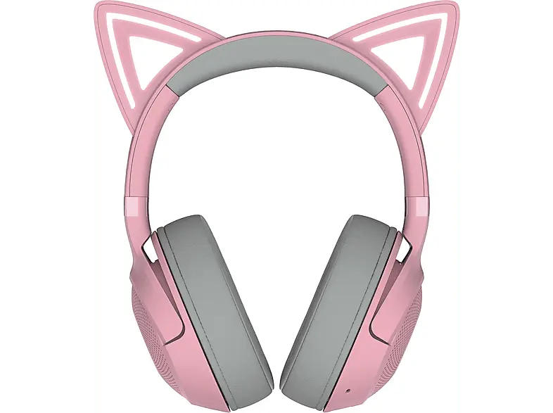RAZER Kraken Kitty V2 BT Gaming Headset, Over-Ear, Bluetooth, Akku, USB-C, 32 Ohm, 40mm Treiber, Quartz