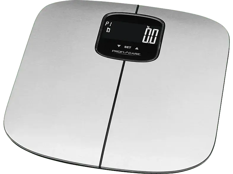 Profi Care Körperfettwaage PC-PW 3006 FA 7in1 Edelstahl Personenwaage, Maximale Tragkraft: 180 kg